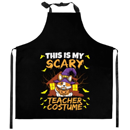 This Is My Scary Teacher Costume School Halloween Kitchen Aprons
