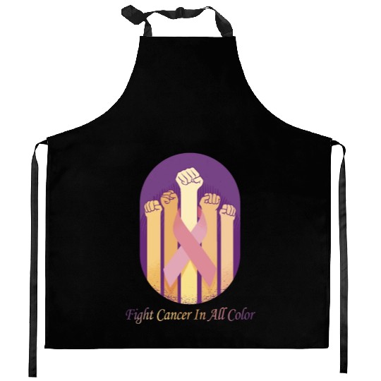 Cancer Sucks In Every Color Fighter Fight Support Kitchen Aprons