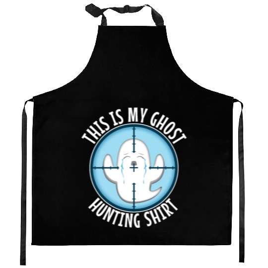 This is my ghost hunting Kitchen Aprons
