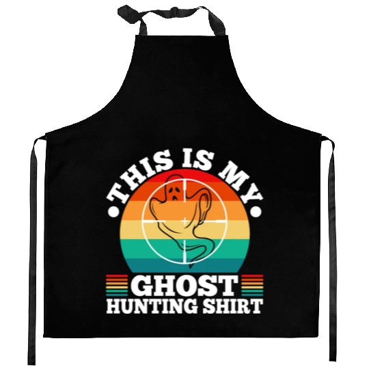 This is my ghost hunting Kitchen Aprons