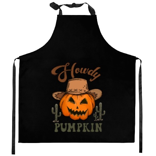 Fun Halloween Designs Howdy Pumpkin Kitchen Aprons