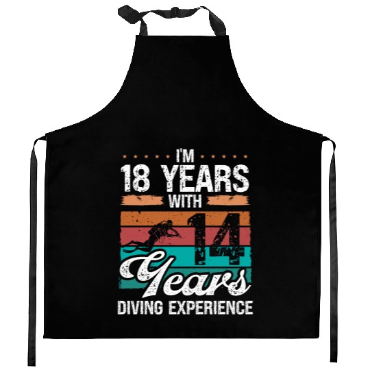 32 Birthday Idea Scuba Diving 32 Year Old Diver Kitchen Aprons