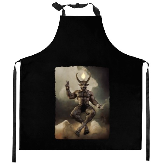 Daddy Baphomet dark PG Kitchen Aprons