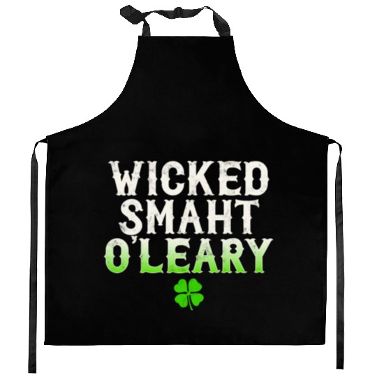 Wicked Smaht O'Leary Clan Boston Irish Slang Kitchen Aprons