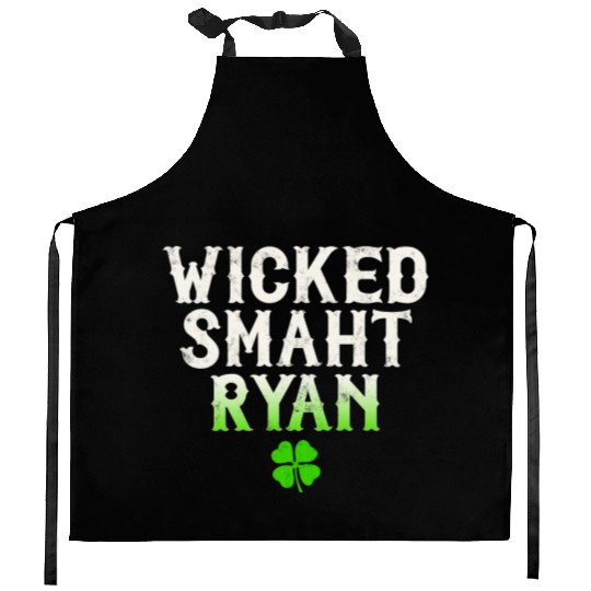 Wicked Smaht Ryan Clan Boston Irish Slang Kitchen Aprons