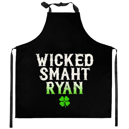 Wicked Smaht Ryan Clan Boston Irish Slang Kitchen Aprons