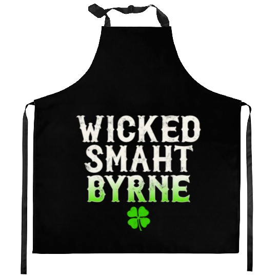 Wicked Smaht Byrne Clan Boston Irish Slang Kitchen Aprons
