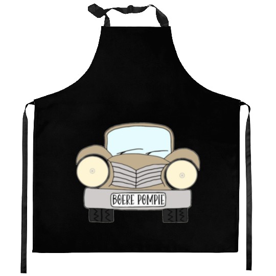 Old Car Khaki Boere Pompie Afrikaans Kitchen Aprons