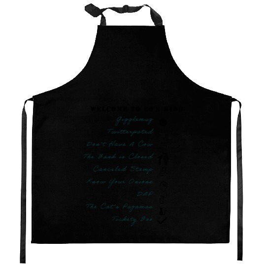 80's Old School Slangs Kitchen Aprons
