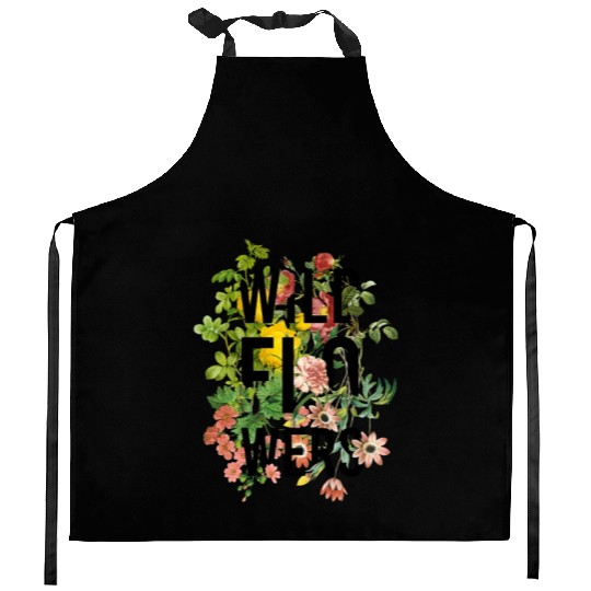 Wildflowers - plant gardening Kitchen Aprons