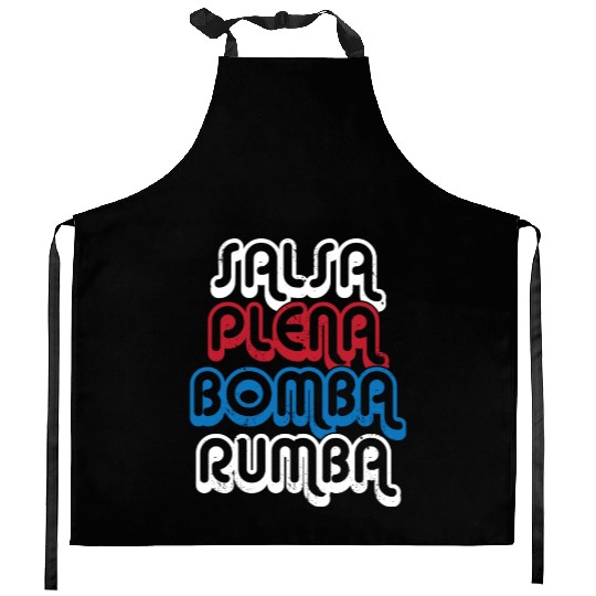 Puerto Rico Dance Salsa Plena Bomba Rumba Kitchen Aprons