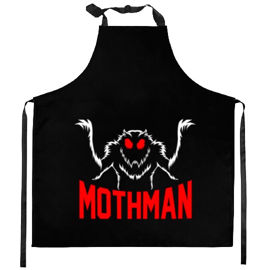 Folklore Monsters Cryptid Goth Mothman Kitchen Aprons
