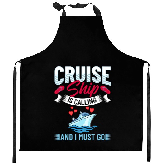 Cruise Ship Vacation Trip Party Sailing Boating Kitchen Aprons