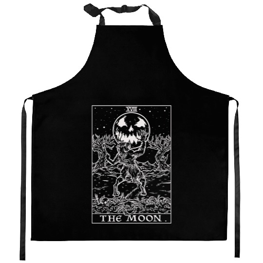 The Moon Tarot Card Halloween Werewolf Gothic Horr Kitchen Aprons