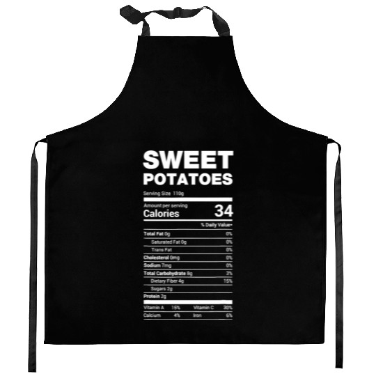 Sweet Potato Nutrition Funny Lazy Matching Kitchen Aprons