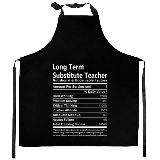 Long Term Substitute Teacher Kitchen Aprons - Nutritional