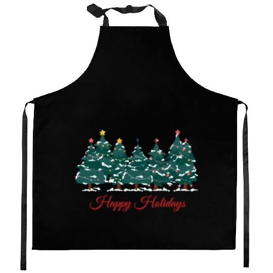 Happy Holidays Kitchen Aprons