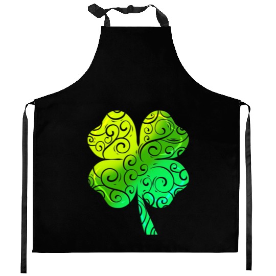 Mandala Tribal Shamrock For St. Patricks Day Kitchen Aprons