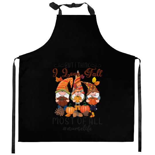 Gnomes I Love Fall Thanksgiving Kitchen Aprons