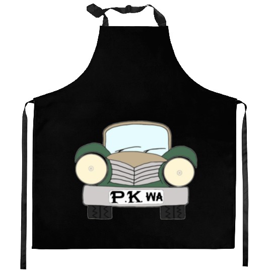 Old Car Khaki Afrikaans PK wa Kitchen Aprons