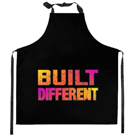 Built Different On Another Level Funny Gaming Kitchen Aprons