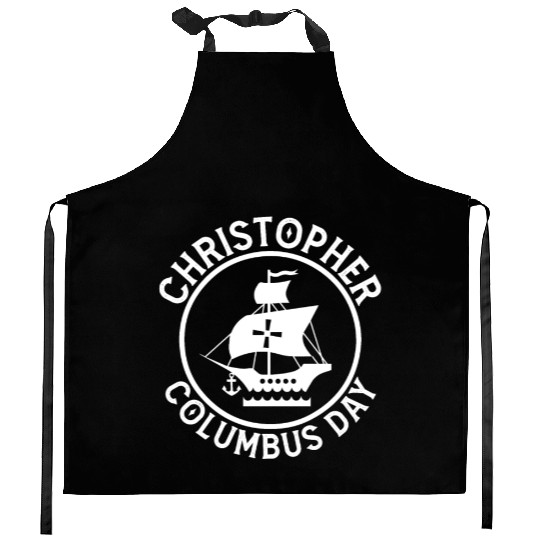Funny Christopher Columbus Day Kitchen Aprons