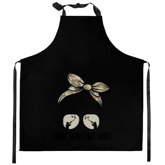 Dove Hunting Kitchen Aprons Messy Bun Dove Hunter Woman