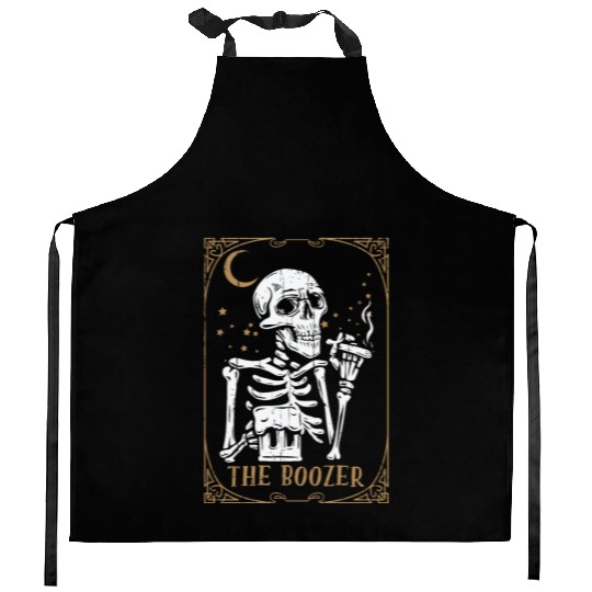 Alcohol Tarot Card Occult Club Gothic Vice Drink Kitchen Aprons