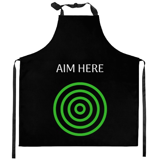 Aim Here Target Archery Bullseye Kitchen Aprons