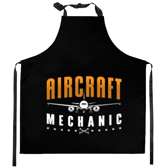 Aircraft Mechanic Plane Aviation Fix Airplanes Kitchen Aprons
