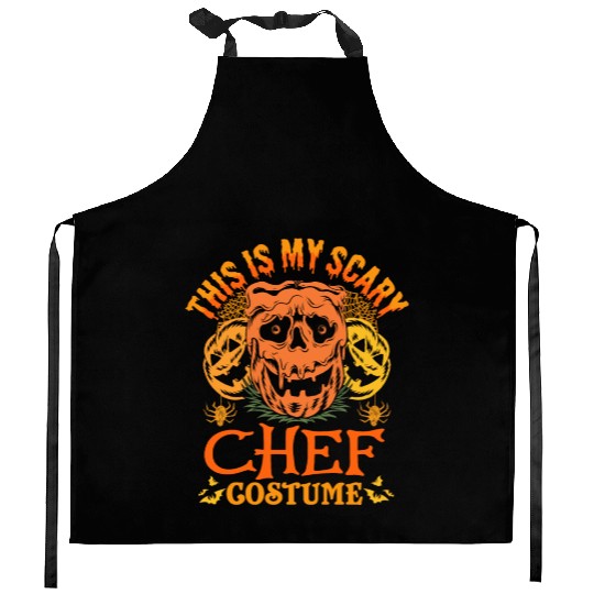 This Is My Scary Chef Costume Funny Halloween Kitchen Aprons