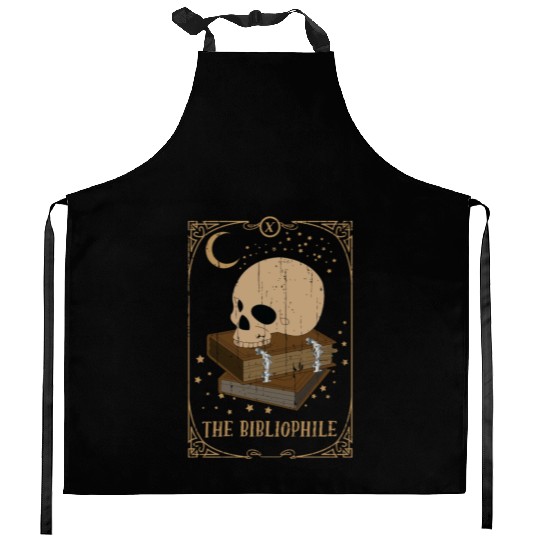 Bibliophile Tarot Card Occult Club Gothic Kitchen Aprons