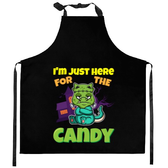 I'm Just Here For The Candy Scary Halloween Beast Kitchen Aprons
