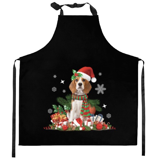 Christmas Beagle Dog Cute Kitchen Aprons