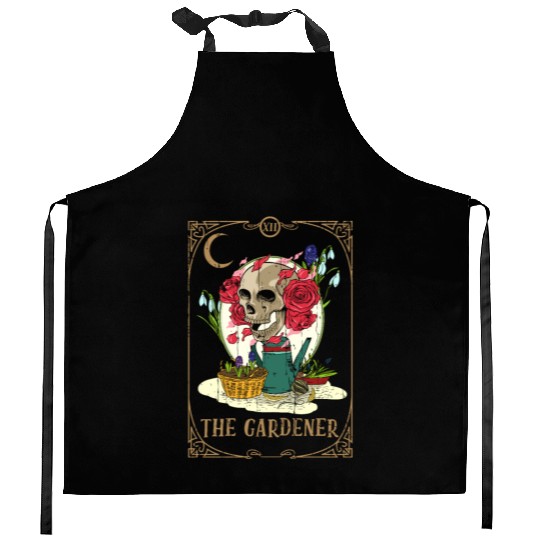 Garden Plants Tarot Card Occult Club Gothic Kitchen Aprons