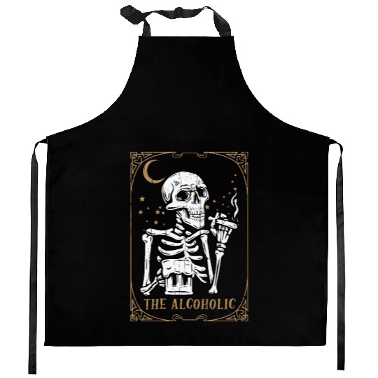 Tarot Card Occult Club Gothic Vice Drinker Alcohol Kitchen Aprons