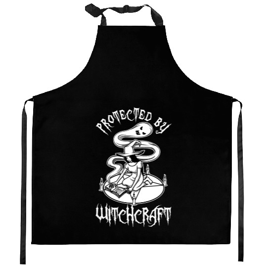 Protected By Witchcraft Kitchen Aprons