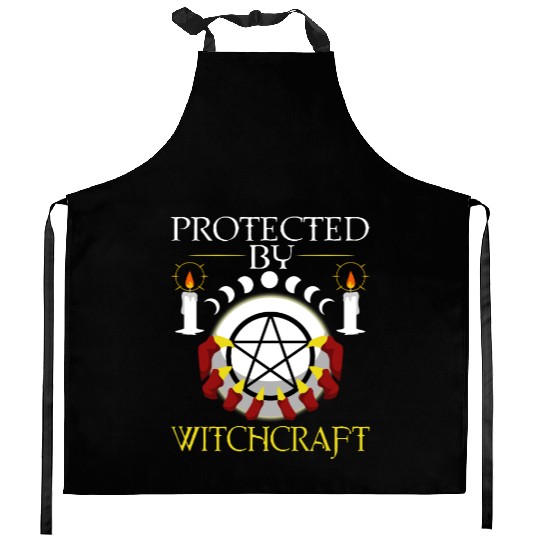 Protected By Witchcraft Kitchen Aprons