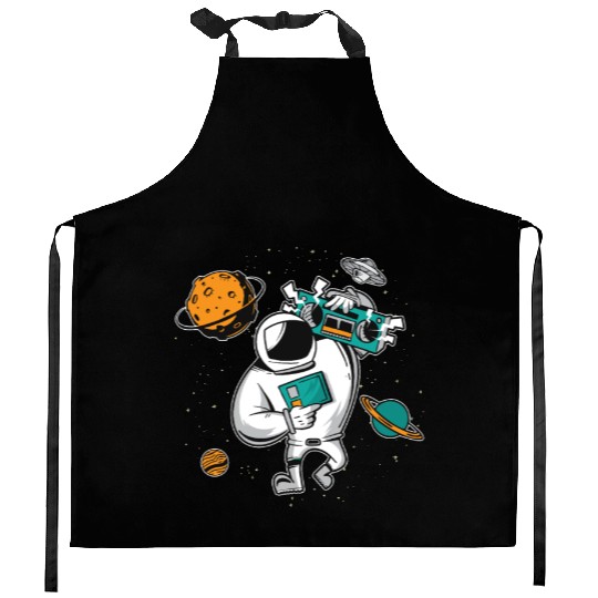 Astronomy Moon Music Lover Radio Space Universe Kitchen Aprons