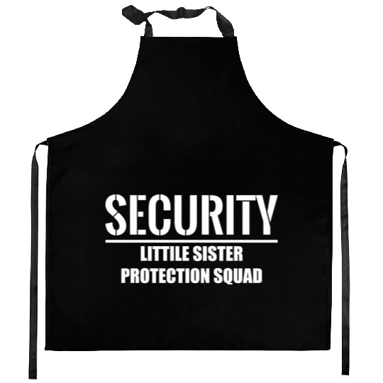 Security Little Sister Protection Squad Kitchen Aprons