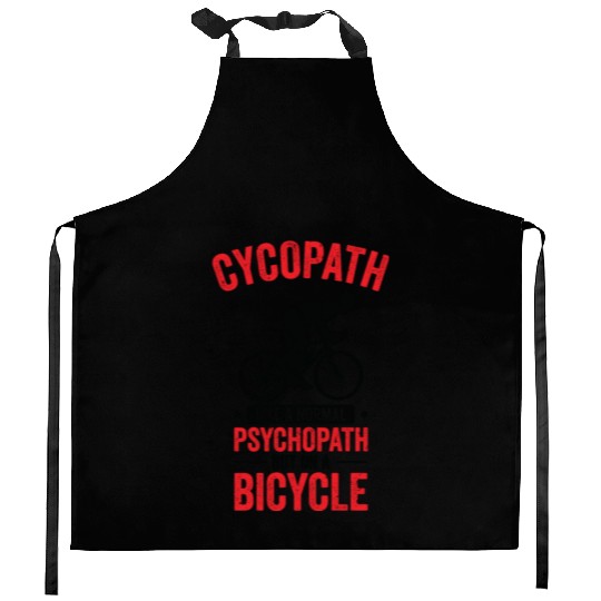 Funny Cycling Riders Cyclist Bicycle Mountain Kitchen Aprons