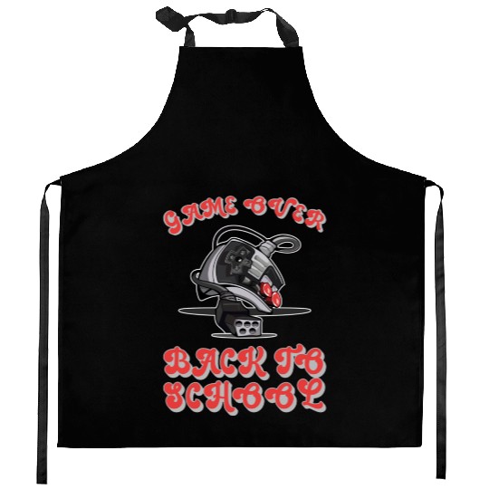 Game Over Back To School Kitchen Aprons