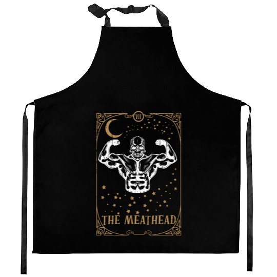 Gym Tarot Card Occult Club Gothic Meat Muscle Kitchen Aprons
