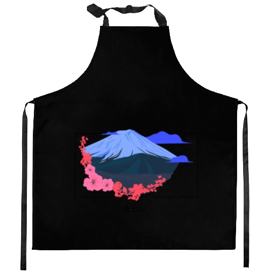 Mount Fuji Kitchen Aprons