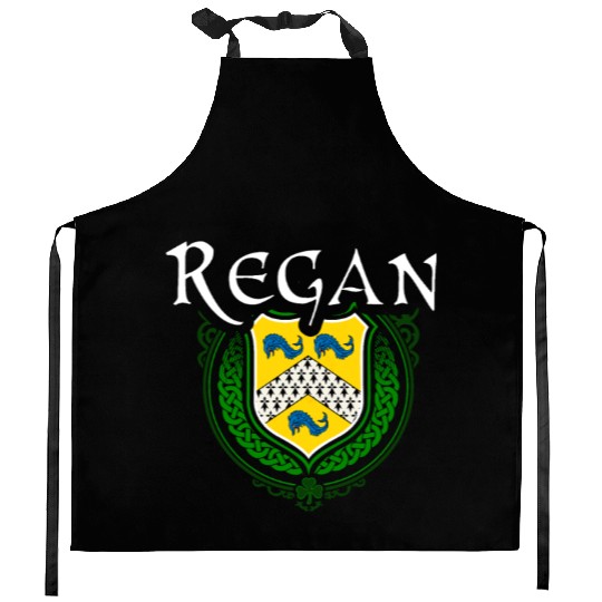 Regan Family Irish Coat of Arms Clan Crest Kitchen Aprons