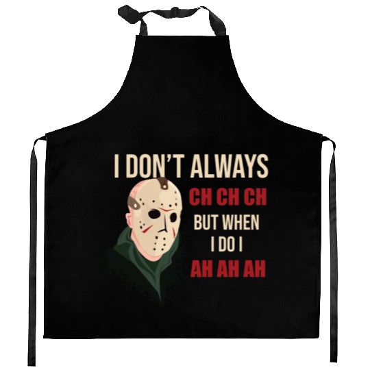 Funny Halloween party Jason hokey mask Friday 13th Kitchen Aprons