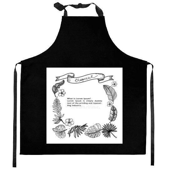 frame made silhouettes tropical elements tropical Kitchen Aprons