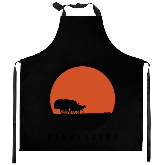 Bangladesh Natural Sunset Silhoutte Kitchen Aprons
