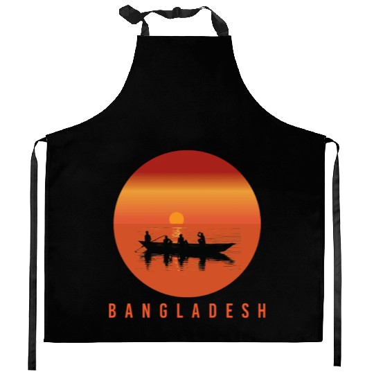 Bangladesh Natural Sunset Silhoutte Kitchen Aprons