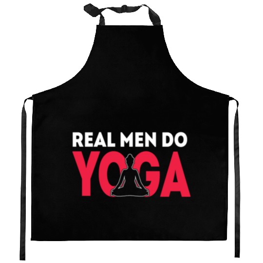 Relax Yoga Time Mandala Meditate Men Do Yoga Kitchen Aprons